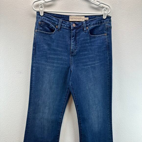 Soft Surroundings Ultimate High Rise Bootcut Jeans Stretchy Blue 10 - Picture 3 of 13